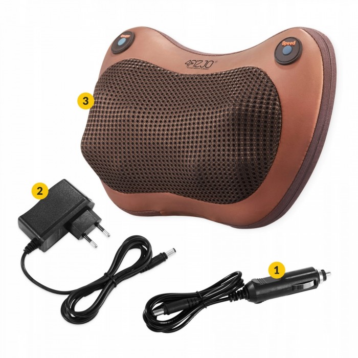 Подушка-масажер 4FIZJO Shiatsu Pro+ Brown (P-5907739319166)