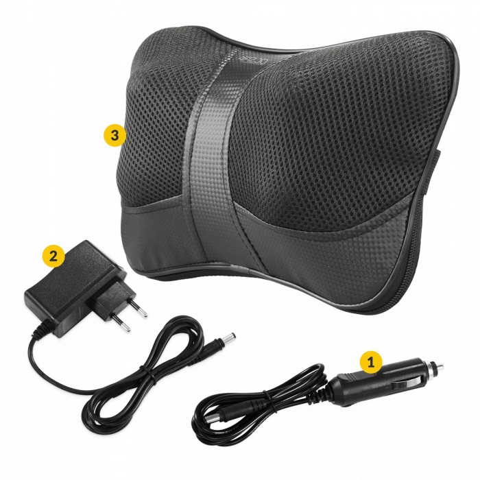 Подушка-масажер 4FIZJO Shiatsu Ultra+ Black (P-5907739319173)