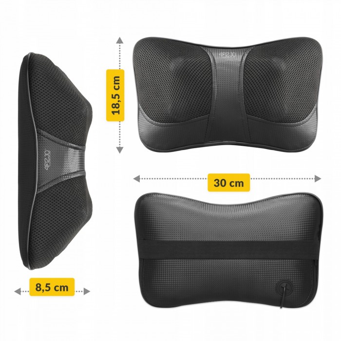 Подушка-масажер 4FIZJO Shiatsu Ultra+ Black (P-5907739319173)