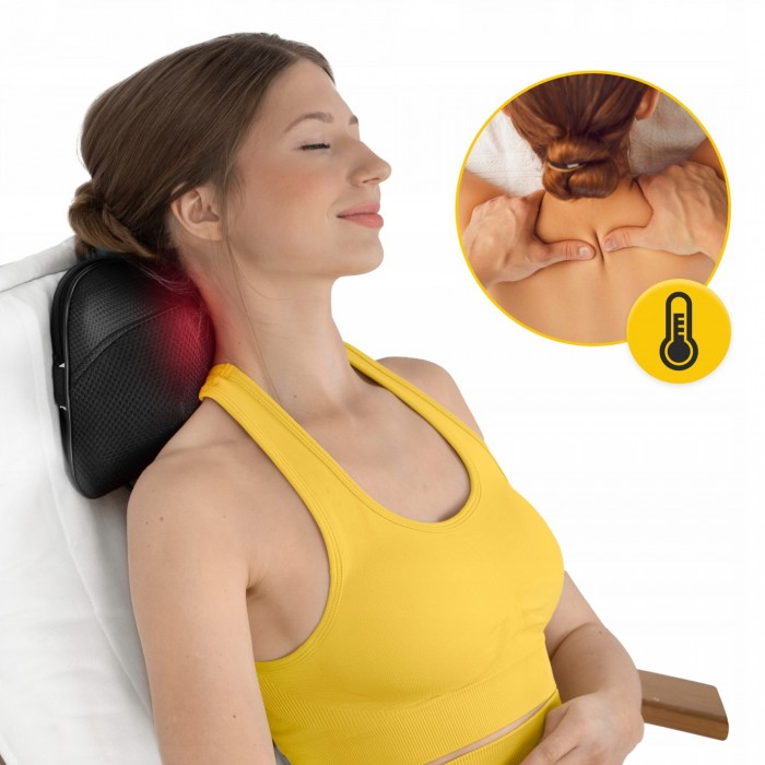 Подушка-масажер 4FIZJO Shiatsu Ultra+ Black (P-5907739319173)