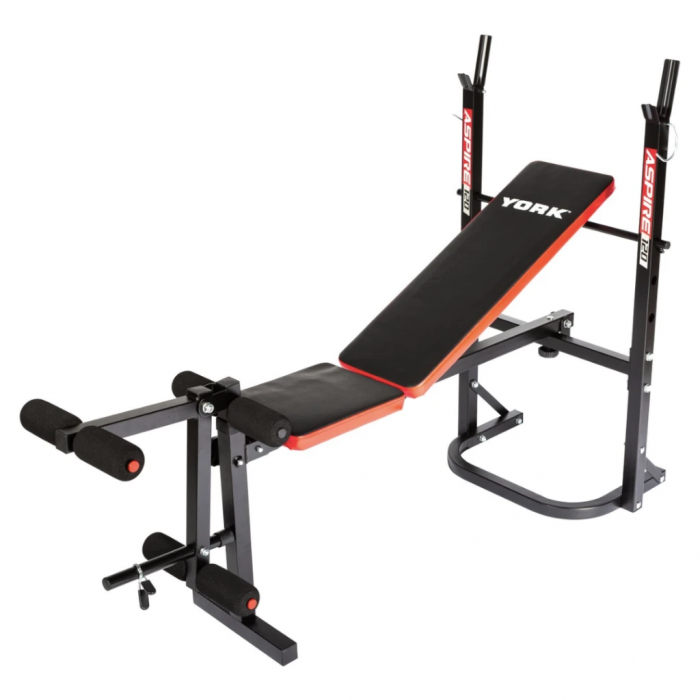 Лава тренувальна York Fitness ASPIRE 120 складана зі стійкою під штангу.