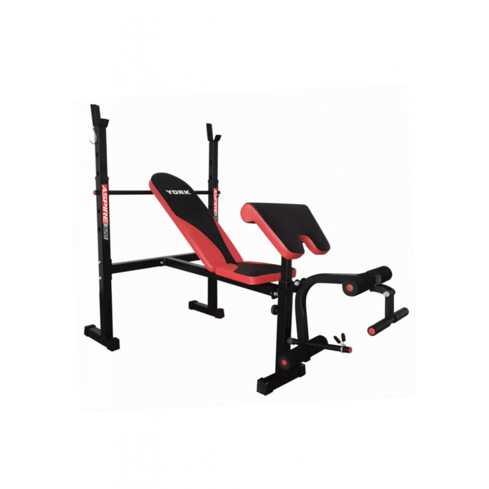 Лава для жиму York Fitness ASPIRE 320 зі стійкою для штанги та партою Скотта