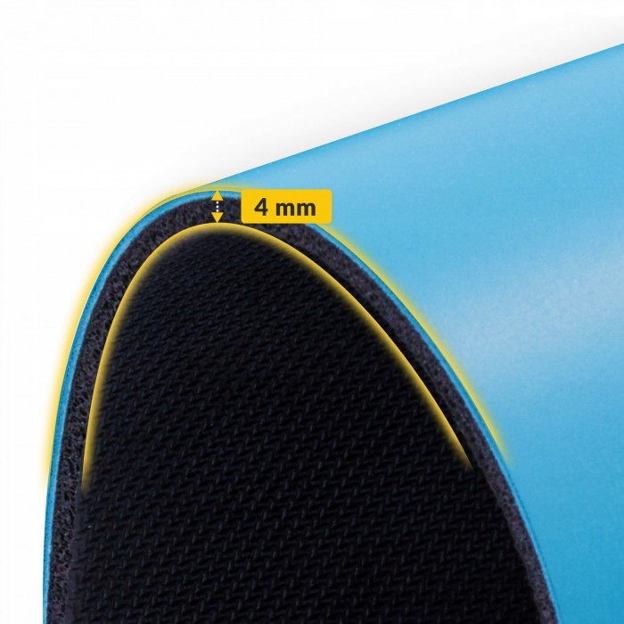 Коврик (мат) спортивный 4FIZJO PU 183 x 68 x 0.4 см для йоги и фитнеса Blue (P-5907739319555)