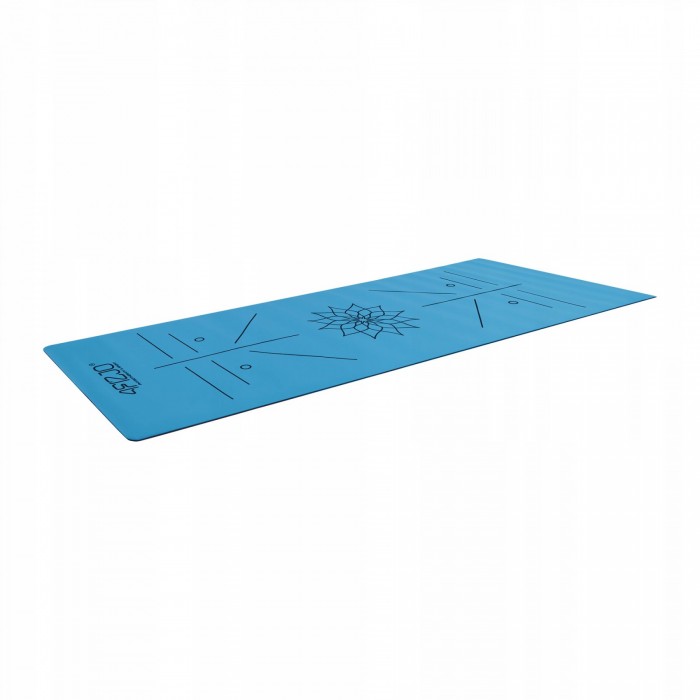 Коврик (мат) спортивный 4FIZJO PU 183 x 68 x 0.4 см для йоги и фитнеса Blue (P-5907739319555)