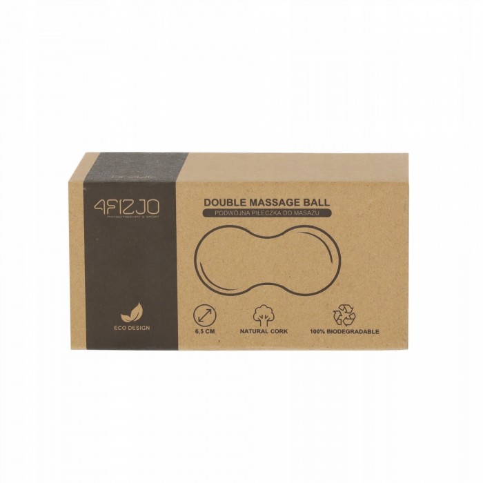Масажний м&#039;яч подвійний 4FIZJO Lacrosse DuoBall Cork 6.5 x 13.5 см (P-5907739319586)