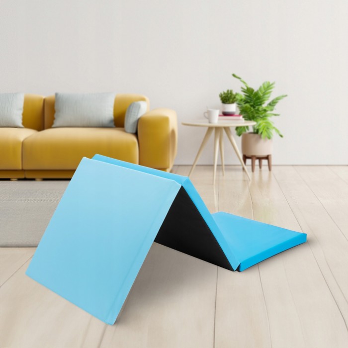 Мат гімнастичний складний 4FIZJO 180 x 60 x 5 см Blue/Sky Blue (P-5907739319685)