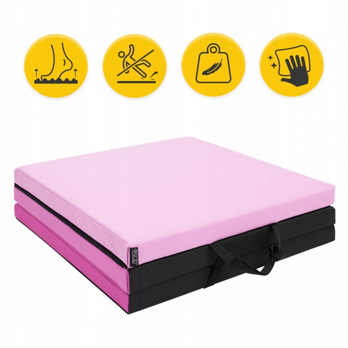 Мат гімнастичний складний 4FIZJO 180 x 60 x 5 см Pink/Light Pink (P-5907739319678)