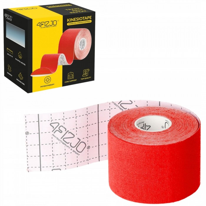 Стрічка кінезіологічна (кінезіо тейп) 4FIZJO 5 см x 5 м Red (P-5907739318800)