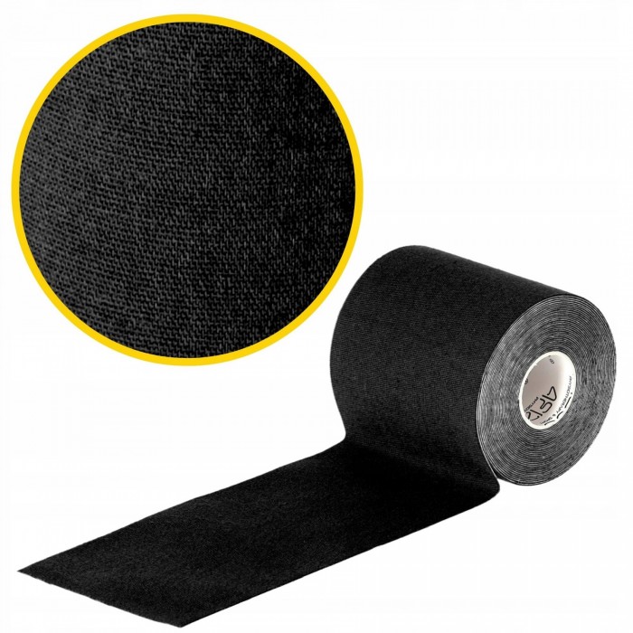 Стрічка кінезіологічна (кінезіо тейп) 4FIZJO 7.5 см x 5 м Black (P-5907739318886)