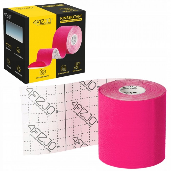 Стрічка кінезіологічна (кінезіо тейп) 4FIZJO 7.5 см x 5 м Pink (P-5907739318893)