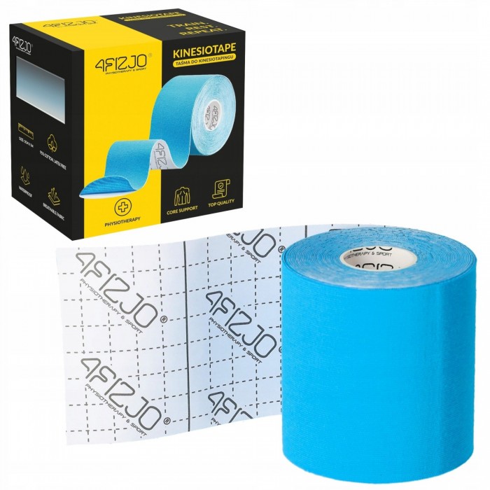 Стрічка кінезіологічна (кінезіо тейп) 4FIZJO 7.5 см x 5 м Sky Blue (P-5907739318909)
