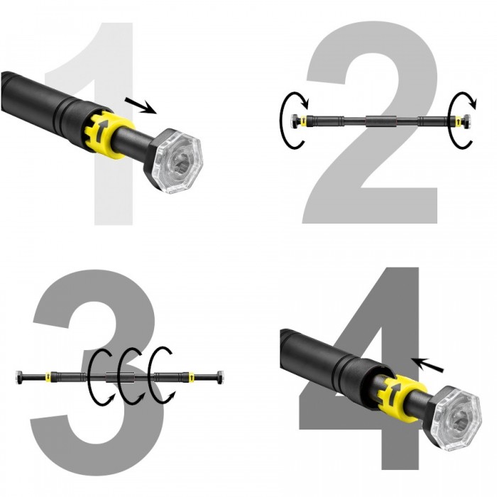Турнік розсувний 4FIZJO 66-100 см Black/Yellow (P-5907739314765)