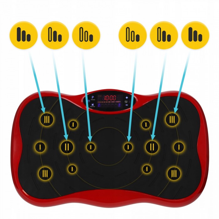 Виброплатформа для тренировок 4FIZJO Ultra+ с пультом и эспандерами Black/Red (P-5905973401531)