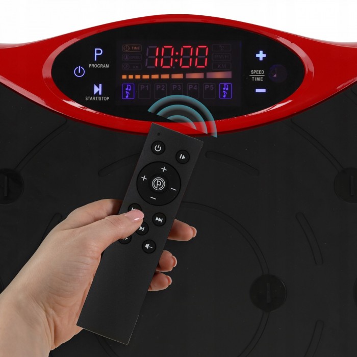 Виброплатформа для тренировок 4FIZJO Ultra+ с пультом и эспандерами Black/Red (P-5905973401531)