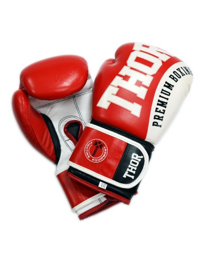 Боксерские перчатки THOR SHARK (Leather) RED 12 oz.