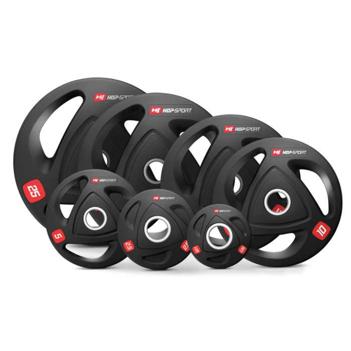 Набір олімпійський Hop-Sport PRO 140 кг з W-подібним грифом.