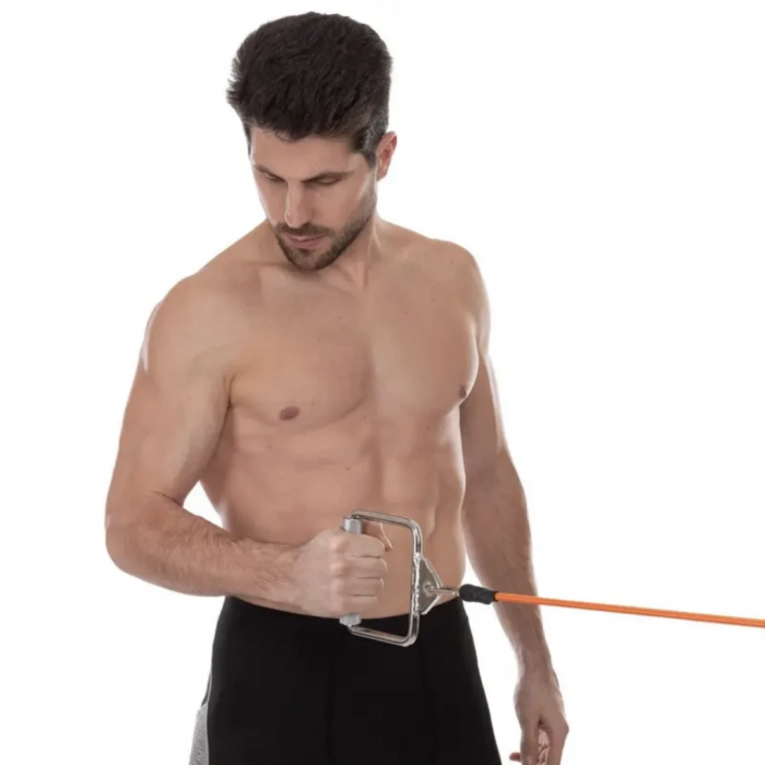 Ручка для тяги York Fitness одинарна на дельту/біцепс, хром