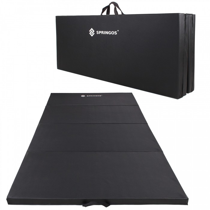 Мат гимнастический складной Springos 240 x 120 x 5 cм FA0065 Black