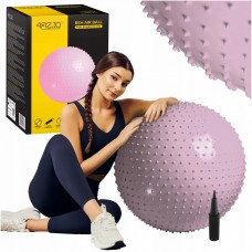 Мяч для фитнеса (фитбол) 4FIZJO 65 см массажный Anti-Burst Pink (P-5905973400220)
