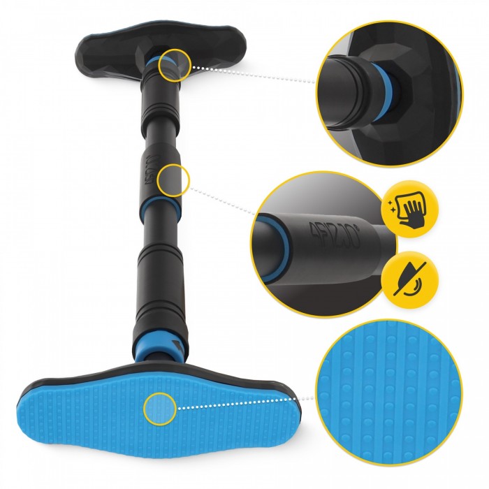 Турнік розсувний 4FIZJO ULTRA 66-100 см Black/Blue (P-5905973400329)