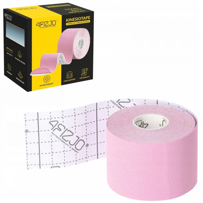 Стрічка кінезіологічна (кінезіо тейп) 4FIZJO 5 см x 5 м Light Pink (P-5907739316028)