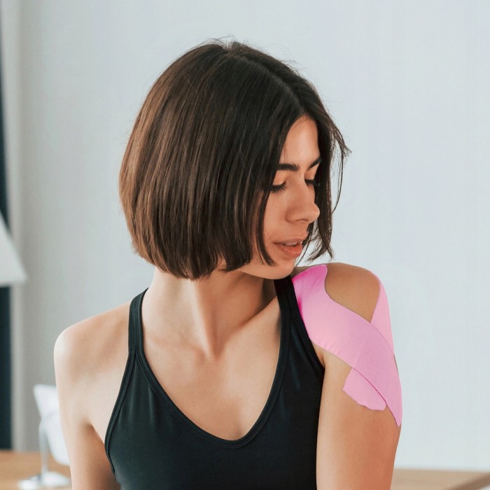 Стрічка кінезіологічна (кінезіо тейп) 4FIZJO 5 см x 5 м Light Pink (P-5907739316028)
