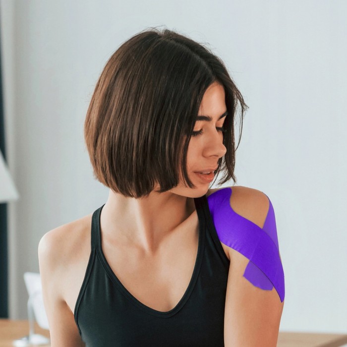 Стрічка кінезіологічна (кінезіо тейп) 4FIZJO 5 см x 5 м Violet (P-5907739318817)