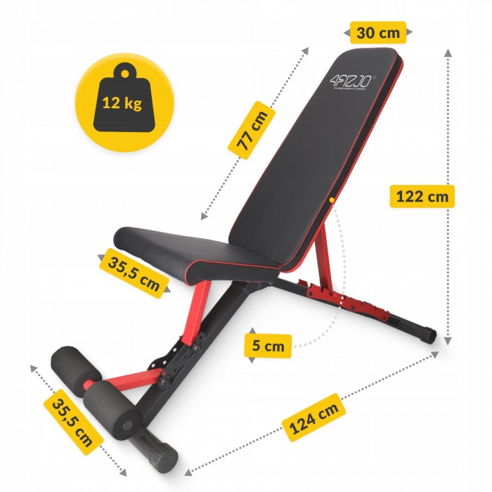 Скамья для тренировок 4FIZJO PRO универсальная, регулируемая (P-5905973401425)
