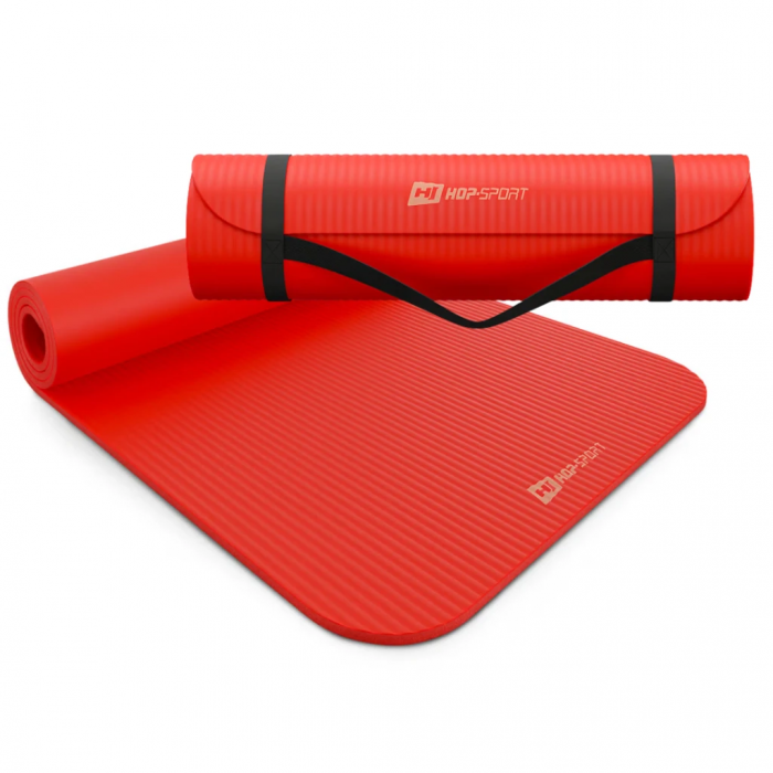 Килимок для йоги Hop-Sport HS-NB010GM NBR 1см яскраво-червоний