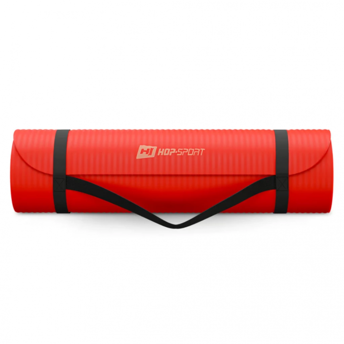 Килимок для йоги Hop-Sport HS-NB010GM NBR 1см яскраво-червоний