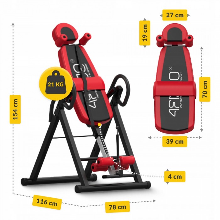 Стіл інверсійний 4FIZJO регульований Black/Red (P-5905973401944)