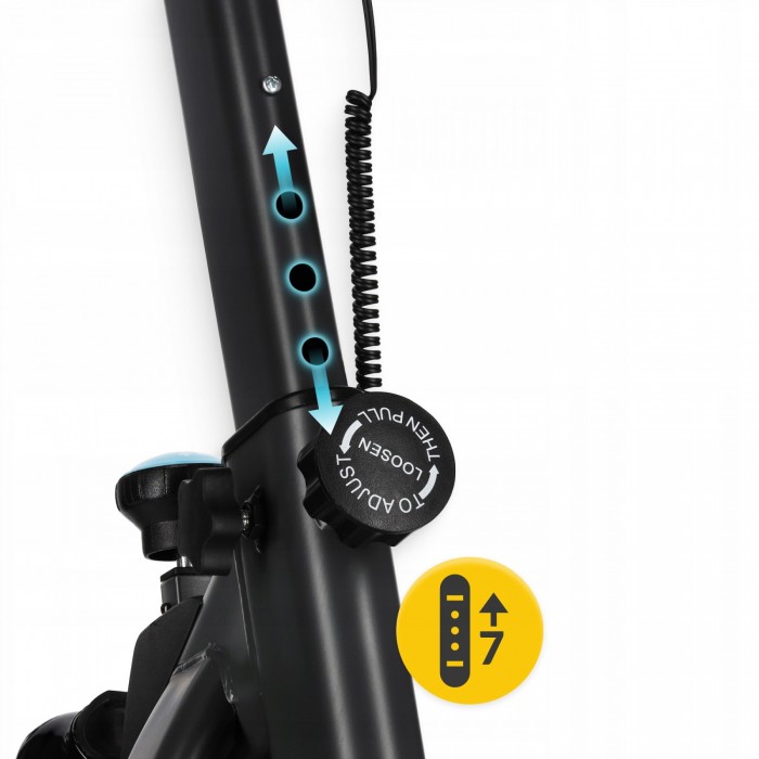 Велотренажер спінінговий (спінбайк) 4FIZJO Ultra Black/Blue (P-5905973401647)