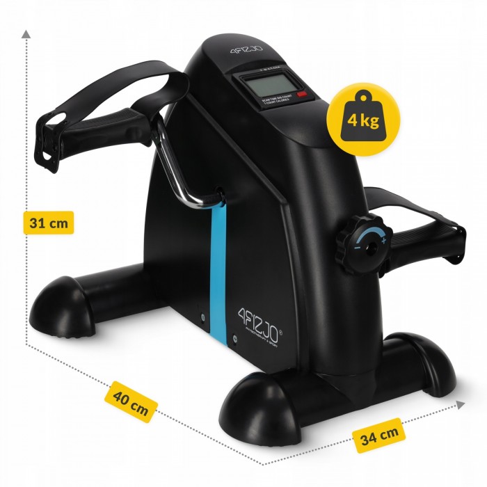 Мини велотренажер 4FIZJO Evo 2 в 1 для рук и ног Black/Blue (P-5905973401692)