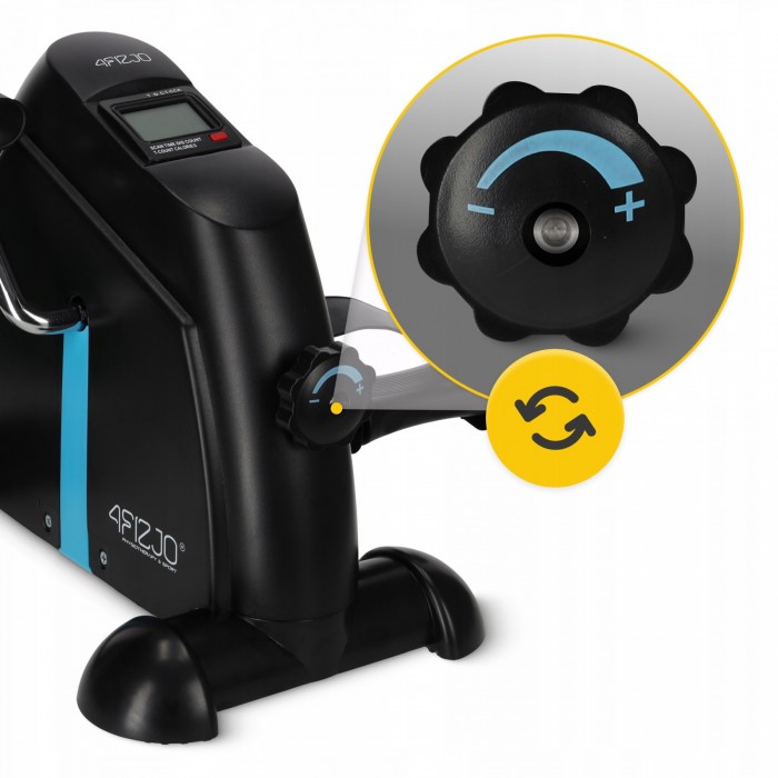 Мини велотренажер 4FIZJO Evo 2 в 1 для рук и ног Black/Blue (P-5905973401692)