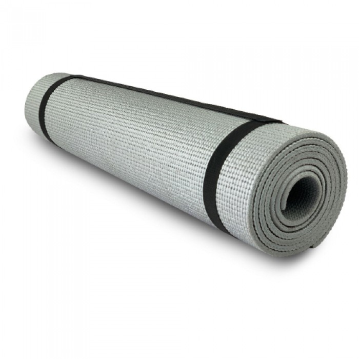 Килимок для йоги та фітнесу Stein PVC 183 x 61 x 0.6 см сірий