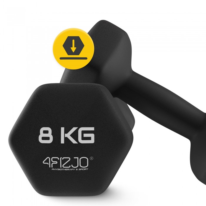 Гантелі для фітнесу вінілові 4FIZJO Classic 2 x 8 кг (P-5905973403214)