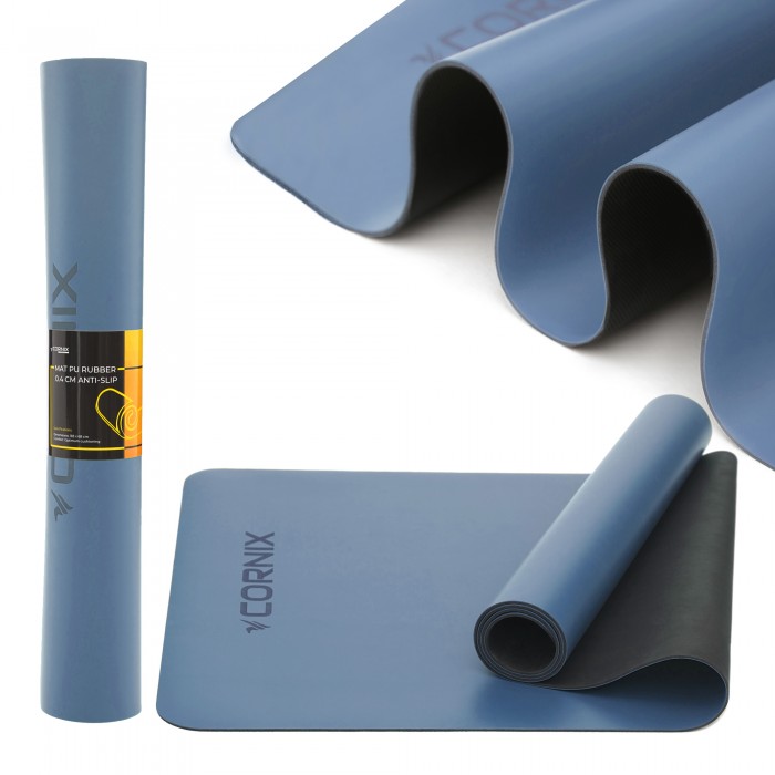 Килимок спортивний Cornix PU 183 x 68 x 0.4 см для йоги та фітнесу XR-0319 Blue Килимок спортивний Cornix PU 183 x 68 x 0.4 см для йоги та фітнесу XR-0319 Blue