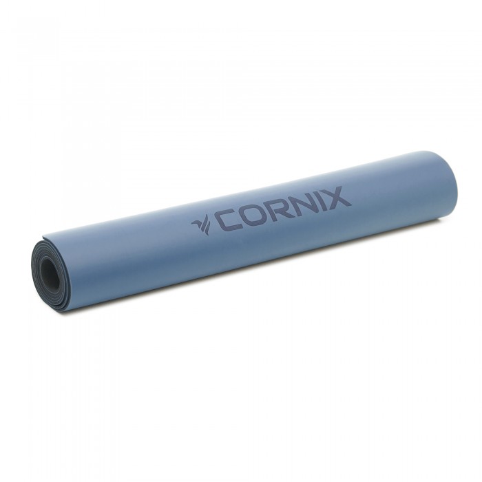 Килимок спортивний Cornix PU 183 x 68 x 0.4 см для йоги та фітнесу XR-0319 Blue