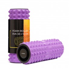 Массажный ролик Cornix EVA 33 x 14 см (валик, роллер) XR-0338 Violet