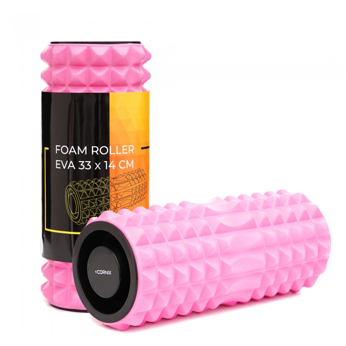 Масажний ролик Cornix EVA 33 x 14 см (валик, роллер) XR-0339 Pink Масажний ролик Cornix EVA 33 x 14 см (валик, роллер) XR-0339 Pink