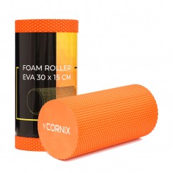Массажный ролик Cornix EVA+ 30 x 15 см (валик, роллер) XR-0297 Orange