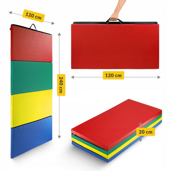 Мат гимнастический складной 4FIZJO XL 240 x 120 x 5 см Multicolor (P-5905973402774)