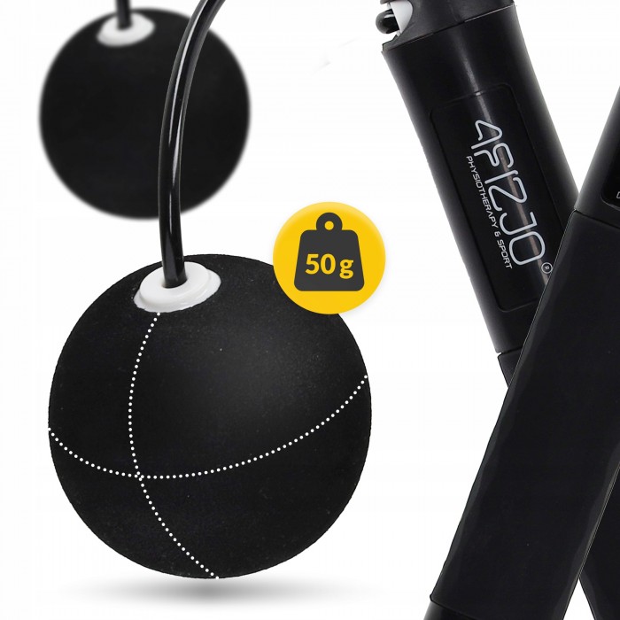 Скакалка з лічильником 4FIZJO 2 в 1 провідна/бездротова Black (P-5905973402200)