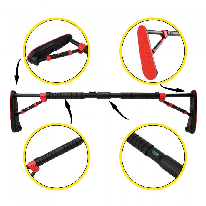 Турнік розсувний Cornix Elite 100-140 см XR-0291 Black/Red