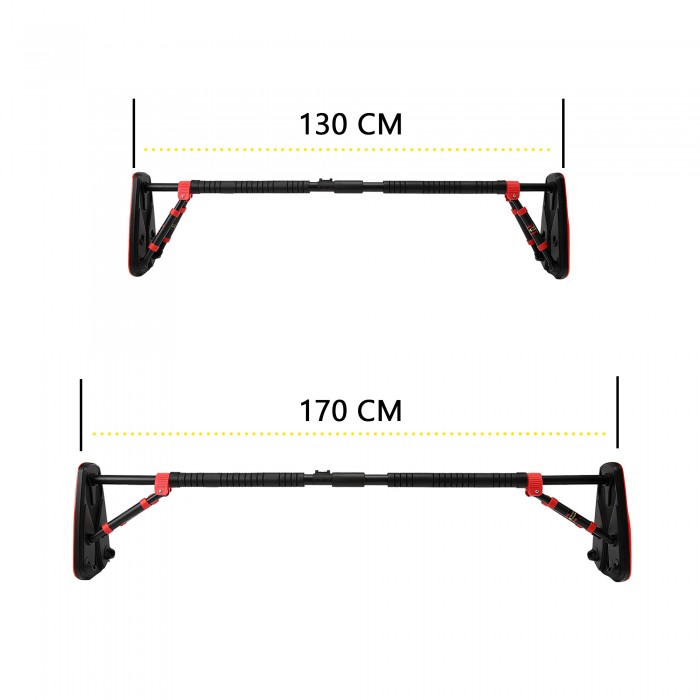 Турнік розсувний Cornix Elite+ 130-170 см XR-0296 Black/Red
