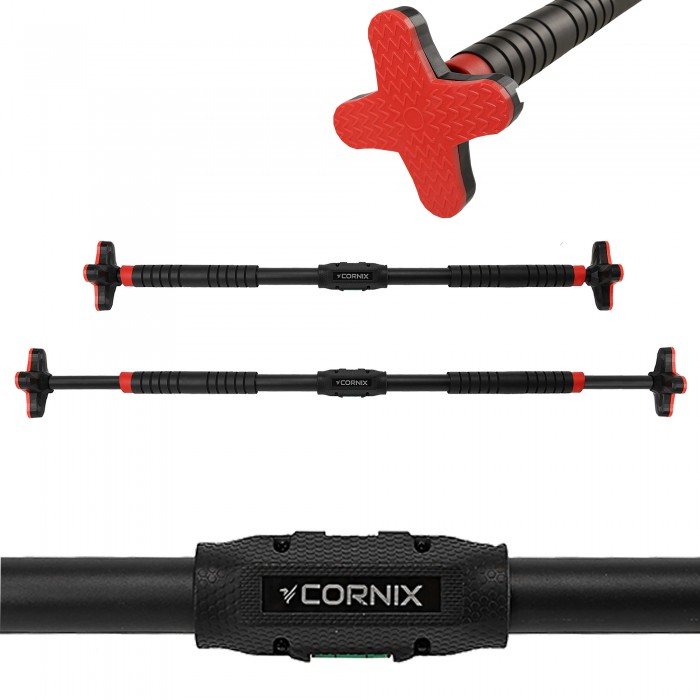 Турнік розсувний Cornix Pro+ 100-150 см XR-0288 Black/Red Турнік розсувний Cornix Pro+ 100-150 см XR-0288 Black/Red