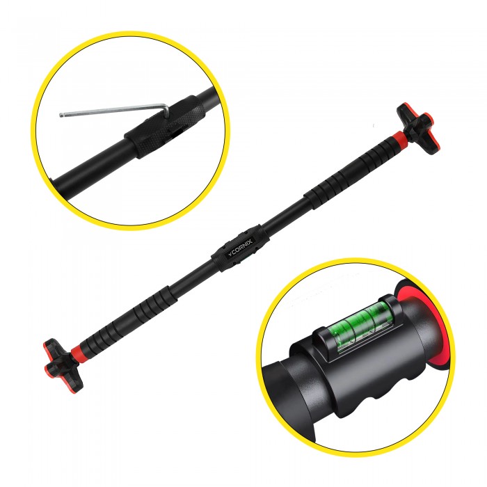 Турнік розсувний Cornix Pro+ 100-150 см XR-0288 Black/Red