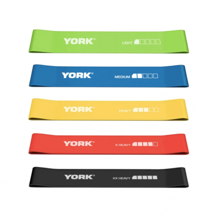 Набір гумок для фітнесу York Fitness (5 шт) 0,5-30 кг