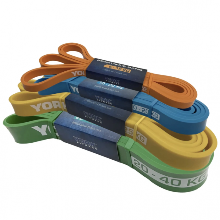 Набір резинок для підтягування та тренувань York Fitness 4 шт (5 - 40 кг)