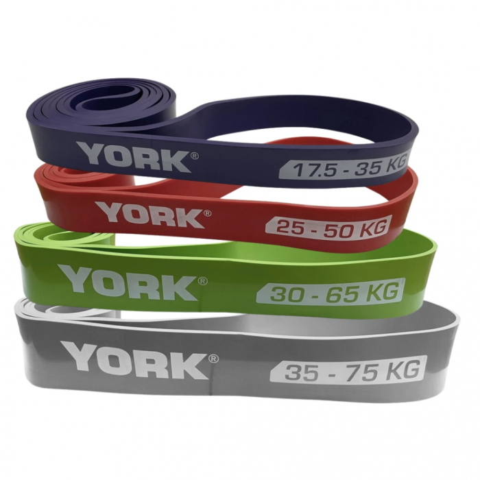 Набір резинок для підтягування та тренувань York Fitness 4 шт (17,5 - 65 кг)
